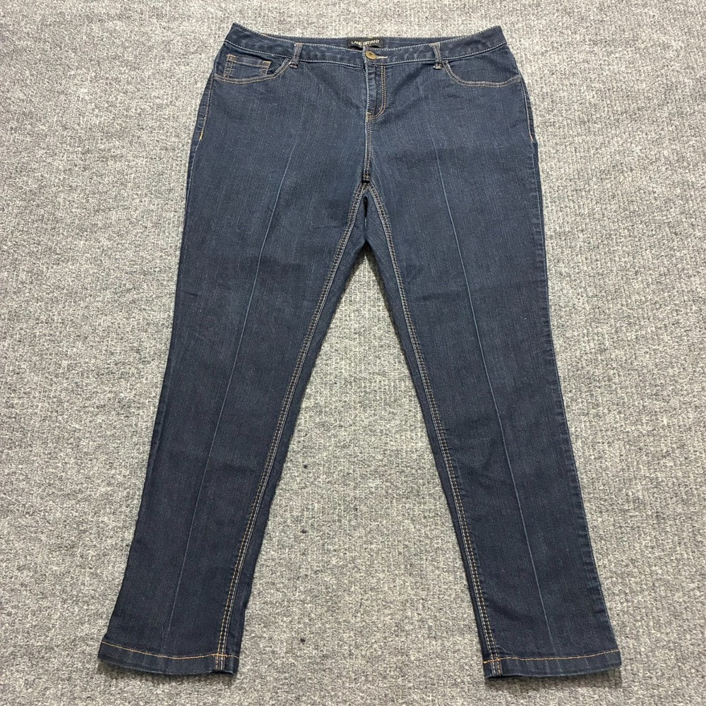 Lane Bryant Womens Jeans Size 16 Dark Wash Denim Straight Stretch Mid Rise